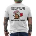 That's What I Do I Read Books Drink Tea And I Know Things Men's T-shirt Back Print