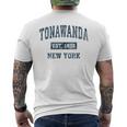 Tonawanda New York Ny Vintage Sports Navy Print Men's T-shirt Back Print