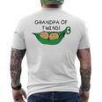 Two Peas In A Pod Grandpa Of Twins Men's T-shirt Back Print