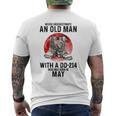 Never Underestimate An Old Man Dd 214 Was Born In May Men's T-shirt Back Print