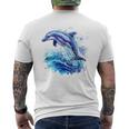 Underwater World With Dolphin T-Shirt mit Rückendruck