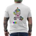 Unicorn Gym Installing Muscles Unicorn Weightlifting Men's T-shirt Back Print