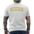 Us Army Ranger Yellow Tab Vintage Airborne Veteran Soldier Mens Back Print T-shirt
