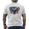 Usa Patriotic American Flag Usa Eagle Flag 4Th Of July Men's T-shirt Back Print