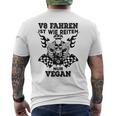 V8 Fahren Ist Wie Reiten Nuregan Achtzylinder Slogan T-Shirt mit Rückendruck