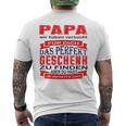 Vater Tochter Sohnatertagatertagsgeschenk Für Papa T-Shirt mit Rückendruck