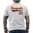 Venezuela Baseball Franela Vinotinto Beisbol 23 Men's T-shirt Back Print