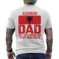 Vintage Albanian Dad Albania Flag Father's Day Men's T-shirt Back Print