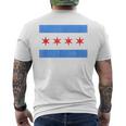 Vintage Distressed Chicago City Flag Men's T-shirt Back Print