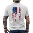 Vintage Football American Flag For Dad And Father's Day Men's T-shirt Back Print