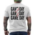 Vintage Game Day Baseball Lightning Bolt Team Sport Men's T-shirt Back Print