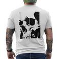 Vintage Graffiti Biker Rocker Skeleton Horror Skull Men's T-shirt Back Print