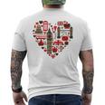 Vintage London I Love Travel Wanderlust Union Jack Men's T-shirt Back Print