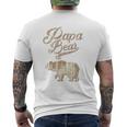 Vintage Papa Bear Dad Father's Day Father Tee Mens Back Print T-shirt