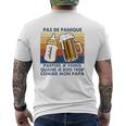 Vintage Pas De Panique Parfois Je Vomis Quand Je Bois Trop Comme Mon Papa Retro Father's Day Beer Cups Milk Bottle Mens Back Print T-shirt