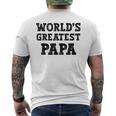 Vintage World's Greatest Papa Best Dadater Wertschätzung T-Shirt mit Rückendruck