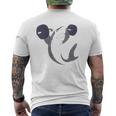 Weightlifing Shark Barbell Workout Gym Weightlifter Mens Back Print T-shirt