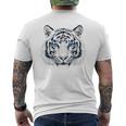 White Tiger Blue Eyes Wild Cat Animal Men's T-shirt Back Print