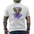 I Will Remember For You Purple Ribbon Alzheimers Awareness Men's T-shirt Back Print
