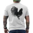 Year Of The Rooster Horoscope Vintage Distressed Men's T-shirt Back Print