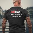 00 Zero Days Without A Bad Dad Joke Father's Day Mens Back Print T-shirt Gifts for Old Men