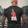 1 Pa Number One Foam Finger Father Tee Mens Back Print T-shirt Gifts for Old Men
