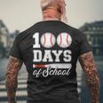 100 Days Of School For 100Th Day Baseball Student Or Teacher Men's T-shirt Back Print Gifts for Old Men