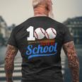 100 Days Of School Baseball 100Th Day Men's T-shirt Back Print Gifts for Old Men
