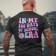 In My 100 Days Of School Era Retro Disco 100Th Day Of School Men's T-shirt Back Print Gifts for Old Men