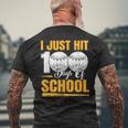 100Th Day Of School 100 Days Smarter Boys Girls Baseball Men's T-shirt Back Print Gifts for Old Men