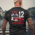 12Th Birthday Race Car 12 Year Old Let's Roll Toddler Boy Men's T-shirt Back Print Gifts for Old Men