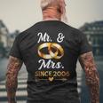 18Th Wedding Anniversary Couple Mr & Mrs Since 2006 Men's T-shirt Back Print Gifts for Old Men