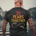 20 Años Juntos Sr & Señora Pareja Coincidencia 20 Aniversario Camiseta Hombre Estampado Espalda Regalos para ancianos