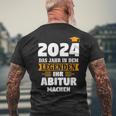 2024 Das Jahr In Dem Leggenden Abitur Bestanden T-Shirt mit Rückendruck Geschenke für alte Männer