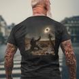 2024 Solar Eclipse Bigfoot Selfie With Solar Eclipse Men's T-shirt Back Print Gifts for Old Men