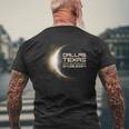 2024 Solar Eclipse Dallas Texas Souvenir Totality Men's T-shirt Back Print Gifts for Old Men