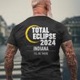 2024 Solar Eclipse Indiana Men's T-shirt Back Print Gifts for Old Men