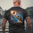 2024 Solar Eclipse Lizard Wearing Glasses Totality Men's T-shirt Back Print Gifts for Old Men