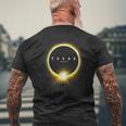 2024 Solar Eclipse Seen From The State Of Texas For Cowboys Men's T-shirt Back Print Gifts for Old Men