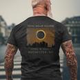 2024 Total Solar Eclipse In Rochester New York Vintage Men's T-shirt Back Print Gifts for Old Men