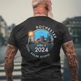 2024 Total Solar Eclipse Totality Rochester New York 26 Men's T-shirt Back Print Gifts for Old Men