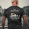 2024 Total Solar Skyline Eclipse In Cleveland Ohio April 8 Men's T-shirt Back Print Gifts for Old Men
