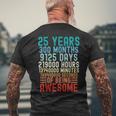 25 Years 300 Months Of Being Awesome Vintage 25Th Birthday Men's T-shirt Back Print Gifts for Old Men