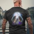 3 Mana Howling At The Moon Mana Chubby Mermaid Men's T-shirt Back Print Gifts for Old Men