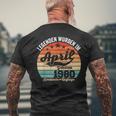 44 Geburtstag Geschenk Mann Legenden Sind Im April 1980 T-Shirt mit Rückendruck Geschenke für alte Männer