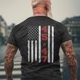 45 47 Trump Vintage Usa Flag 2024 President Election Politic Men's T-shirt Back Print Gifts for Old Men