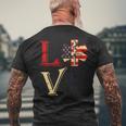 4Th Of July Ems Emt Patriotic Flag Distressed Love Men's T-shirt Back Print Gifts for Old Men