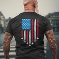4Th Of July Fourth 4 Patriotic Usa Flag Fighter Jets Kid Men's T-shirt Back Print Gifts for Old Men