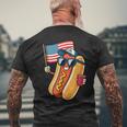4Th Of July Hotdog Fourth Of July Patriotic Usa Flag Men's T-shirt Back Print Gifts for Old Men