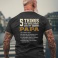 5 Things You Should Know About My Papa Father's Day Mens Back Print T-shirt Gifts for Old Men